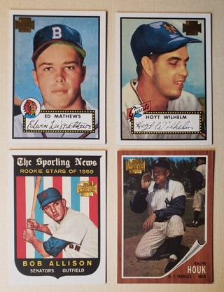 2001 Topps Archives 4 different Cards - Mathews Wilhelm Allison Houk