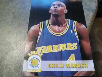 1994 SKYBOX/NBA HOOPS ROOKIE CHRIS WEBBER GOLDEN STATE WARRIORS BASKETBALL CARD# 341