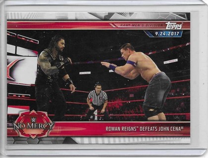 2019 Topps WWF/WWE Roman Reigns Defeats John Cena Card #3