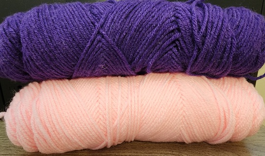 Lot of 2 - Purple & Pink Yarns - total weight is 5.4 ozs