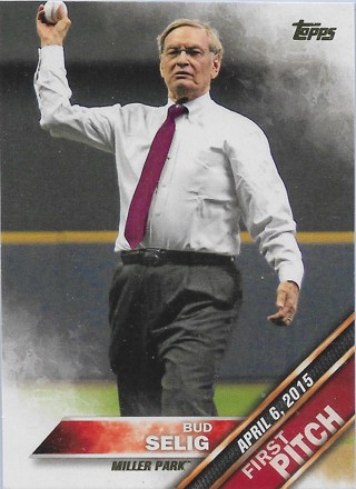  2016 Topps First Pitch #FP12 Bud Selig Milwaukee Brewers