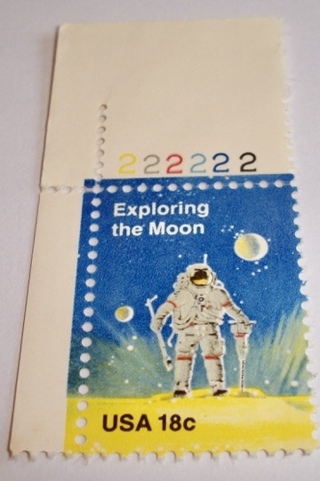 Scott #1912, Exploring the Moon, One Useable 18¢ US Postage Stamp. Has Original Gum.