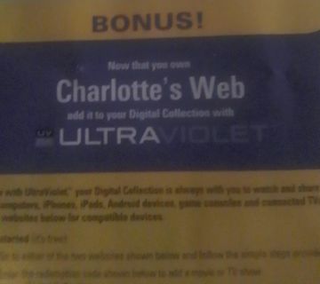 Charlotte's web digital code
