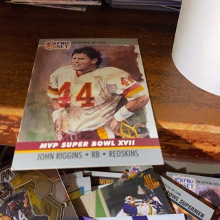 1990 pro set mvp Super Bowl XVll John riggins football card 