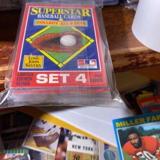 (5) 1990 long John silvers superstar baseball card sets num 4 