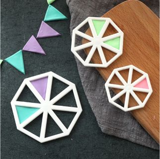 3Pcs Fondant Cake Mold Flag Triangle Shape Biscuits Baking Tools Decoration Kitchen Accessories