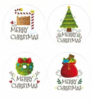 ⭕⛄SPECIAL⛄⭕(104) 1" CHRISTMAS STICKERS!!⛄
