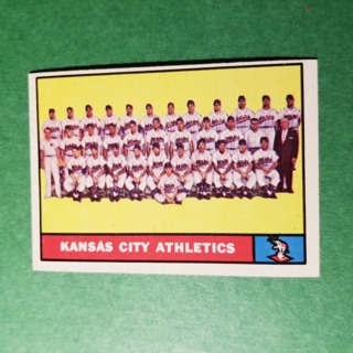 1961 - TOPPS EXMT - NRMT BASEBALL - CARD NO. 297 - KANSAS CITY TEAM - A'S