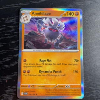 Annihilape Evolves from Primeape Pokemon holo