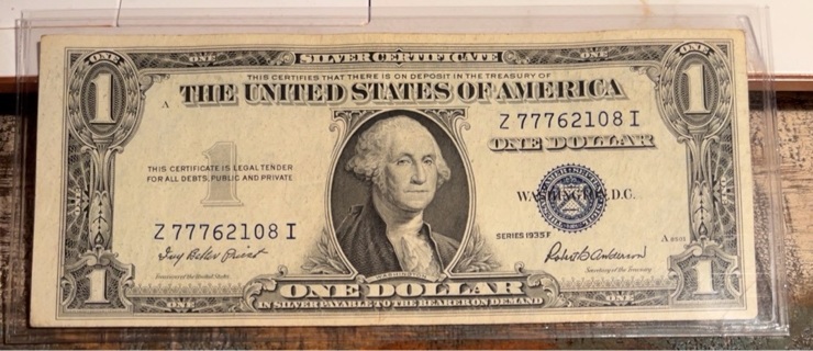 Series 1935 F One Dollar Silver Certificate