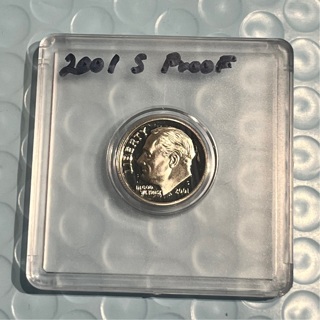 2001 S Silver Proof Dime 