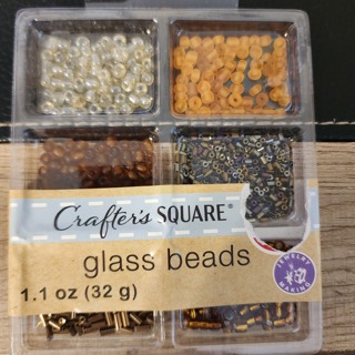 NEW - Crafter's Square - Brown Glass Beads