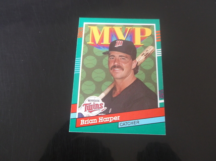 1991 Donruss  series two   mvp    Brian Harper   card   #   398   Minnesota Twins