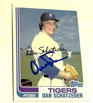 Autographed 1982 Topps Dan Schatzeder Baseball Card #691 Tigers Pitcher