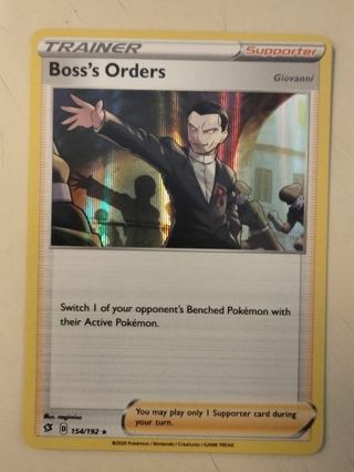 Boss's orders 154/192 rare holo nm pokemon
