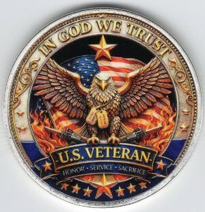 FREE: America 250th Anniversary Commemorative U.S. Veterans Coin in plastic case