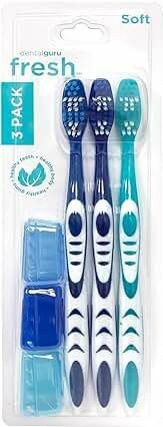 3 toothbrushes