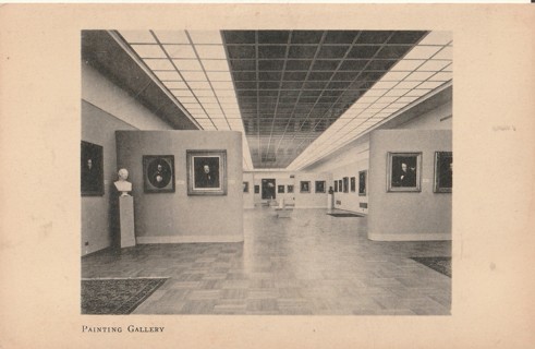 Vintage Unused Postcard: B&W: Gallery, N.Y. Historical Society, Central Park, NYC, NY