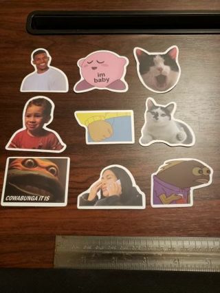 9 Meme Vinyl Decal Laptop Skateboard Scrapbook Crafts Lot 6 TMNT