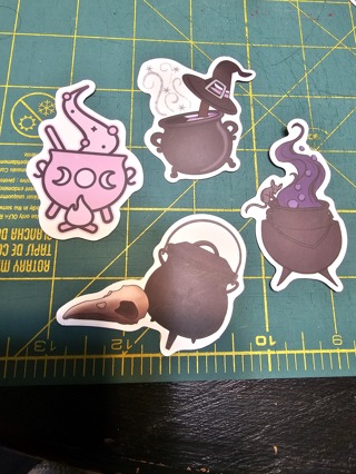 4 cauldron stickers