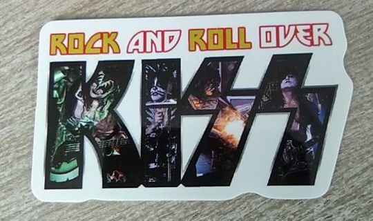 Kiss rock and roll over LP record band sticker laptop computer Xbox One PlayStation 4 tool box