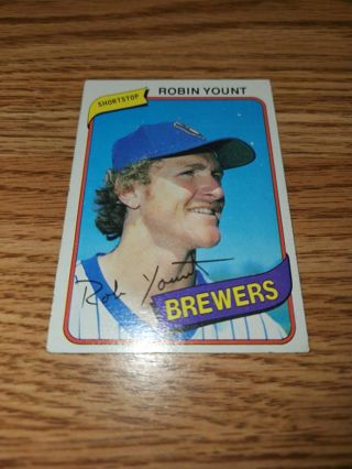 1980 Topps Baseball Robin Yount #265 Milwaukee Brewers,Good condition, Free Shipping!