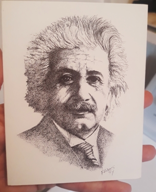 Albert Einstein Art Card