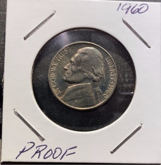 1960 JEFFERON MEMORIAL NICKEL PROOF