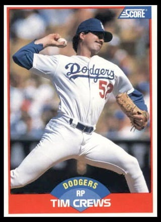 Tim Crews 1989 Score Los Angeles Dodgers