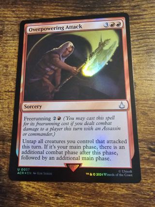 Magic the gathering mtg Overpowering Attack foil card Assassins Creed