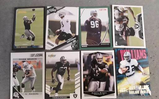 8 card Raiders lot rookies