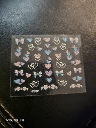 Heart nail decals #3