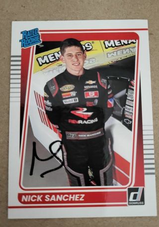 Nascar Nick Sanchez autographed rookie card