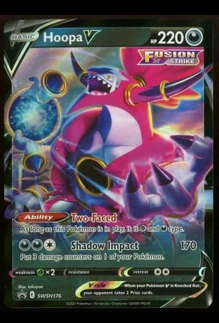 NM Ultra Rare Hoopa V Pokemon card TCG SWSH