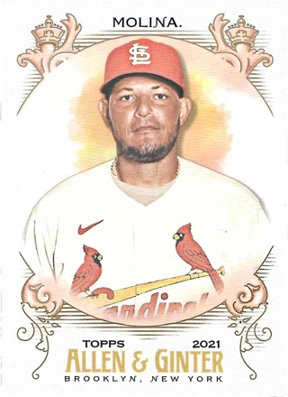  2021 Topps Allen and Ginter #91 Yadier Molina St. Louis Cardinals