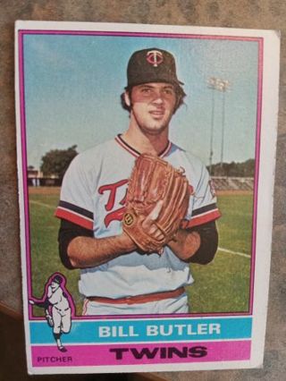 1976 TOPPS BILL BUTLER MINNESOTA TWINS BASEBALL CARD# 619