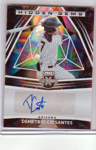 Demetrio Crisantes, 2022 Panini Elite Hidden Gems AUTOGRAPH Card #HG-DC, Arizona Diamondbacks, (L6)