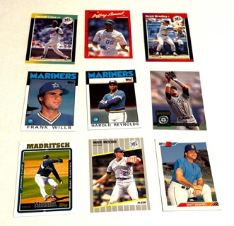 Mariners-9 Card Lot-Reynolds,Moore,Madritsch,Blowers,Moore