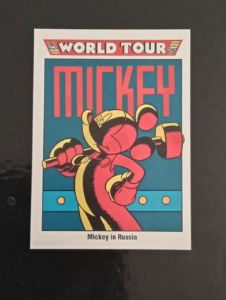 Two Disney world Tour Mickey Mouse Trading Card