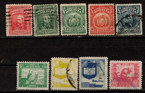 Bolivia Old Stamps 1901-1939