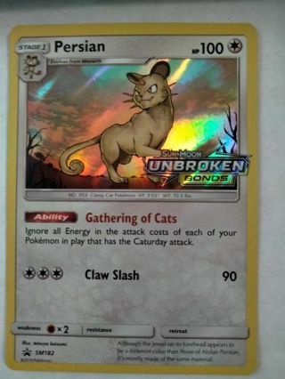 Persian sm182 rare holo promo pokemon