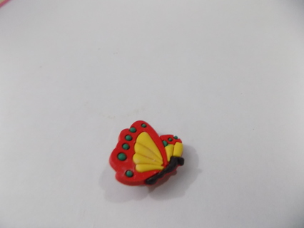 Croc Shoe Charm red butterfly