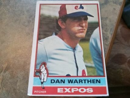 1976 TOPPS DAN WARTHEN MONTREAL EXPOS BASEBALL CARD# 374