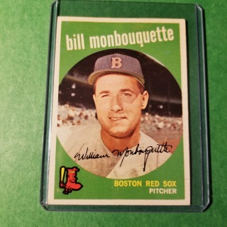 1959 - TOPPS NRMT - MINT BASEBALL - CARD  NO. 173 - BILL MONBOUQUETTE - RED SOX