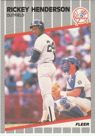 1989 Fleer Rickey Henderson card #254