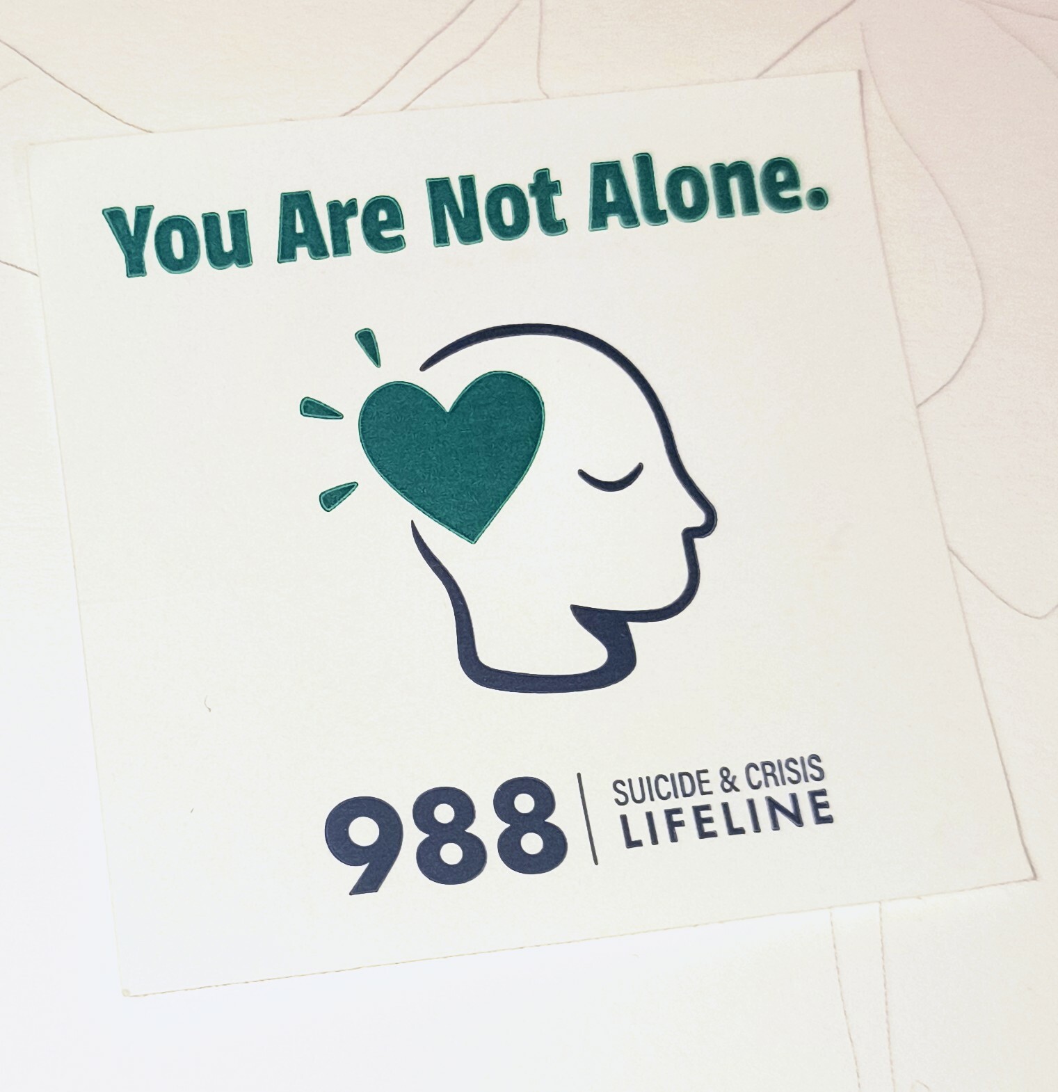 FREE: 2" x 2" sticker, Mental health