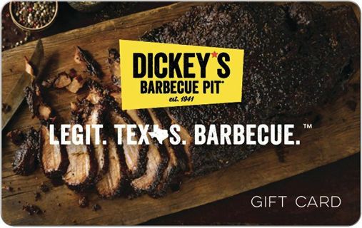 $25 Dickeys barbecue pit gift card!!