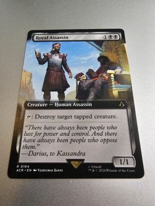 Magic the gathering mtg Royal Assassin borderless rare card Assassins Creed