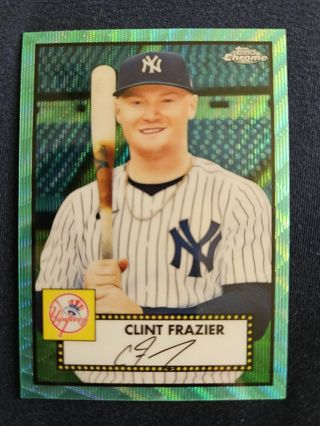 2021 Topps Chrome Platinum Anniversary Aqua Wave Refractor Clint Frazier