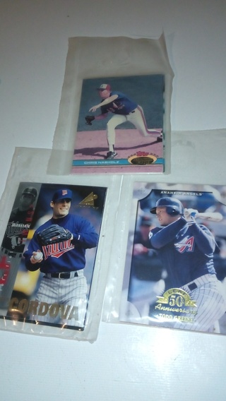 3 baseball cards